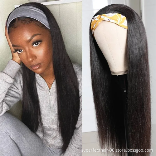 Headband wigs kinky human headband hair honey blonde wigs human hair wig with headband attached
